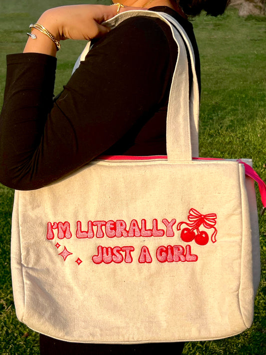 Just A Girl Tote Bag